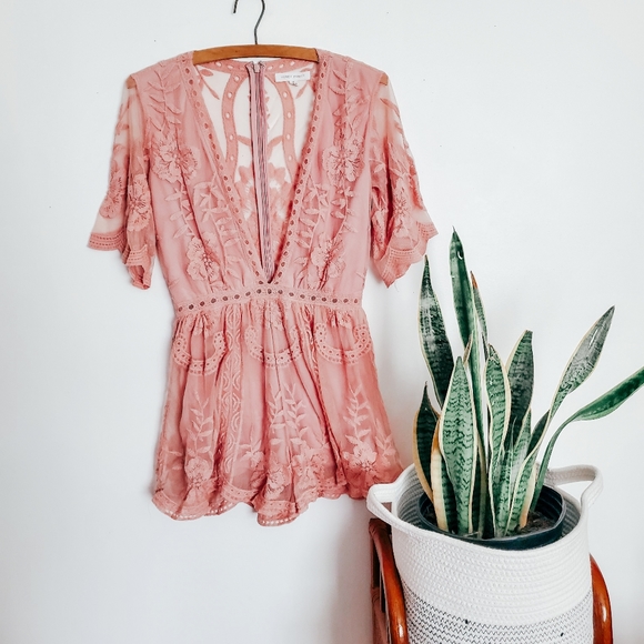 Honey Punch Pants - Honey Punch lace romper